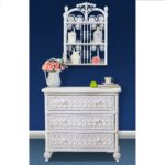 Classic 3 drawer chest with farmhouse wall shelf