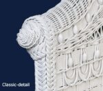 Classic wicker headboard detail