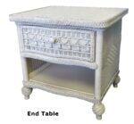 Classic wicker end table
