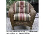 Standard cushion with back cushion in diamond design