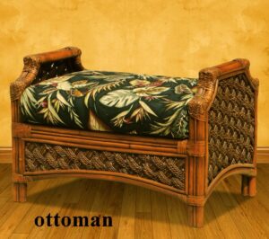 Mauna Loa rattan & wicker ottoman