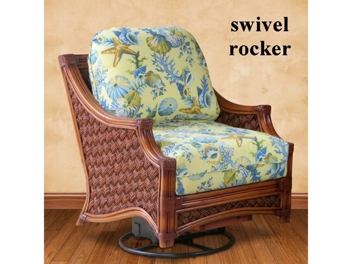 Mauna Loa rattan & wicker swivel rocker