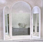 K4017 Sunrise 3 Panel Wicker Mirror