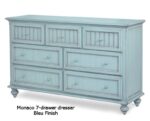 Monaco 7 Drawer Dresser Bleu Finish