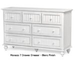 Monaco 7 drawer dresser - Blanc finish