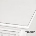 Monaco detail top view - blanc finish