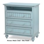 Monaco Media Chest Bleu Finish