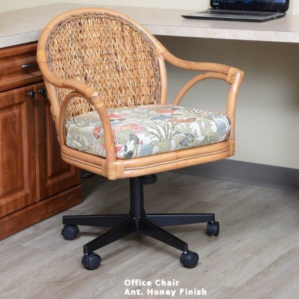 Panama wicker rattan office chair