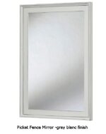 Picket Fence Mirror Grey/White Finish