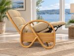 Pretzel Rattan Recliner - Image 2