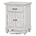 Surfside 1 drawer / 2 door nightstand