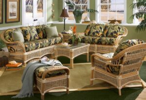 Islander Banana Leaf weave over rattan frame