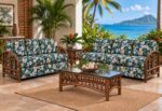 Bali Rattan Sleeper Upholstered