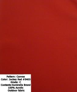 Canvas Jockey Red - 5403 (C) (indoor/outdoor) Sunbrella        